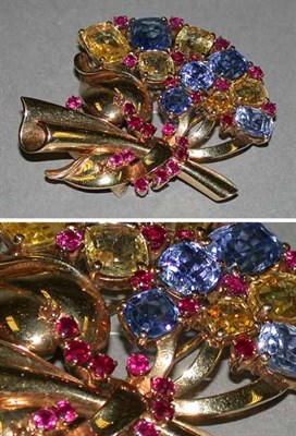Lot 503 - Multicolored Stone Brooch