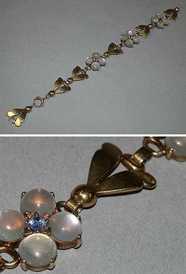 Lot 323 - Moonstone and Sapphire Bracelet
