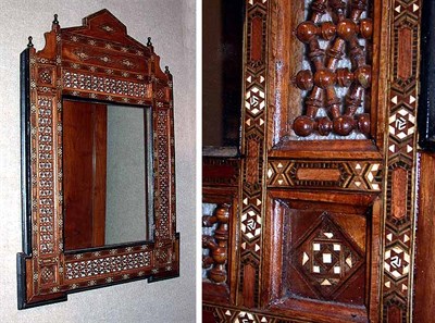Lot 537 - Pair of Middle Eastern Bone Inlaid Hardwood...