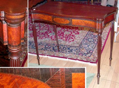 Lot 498 - Pair of Federal Style Mahogany and Burl-Wood...