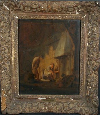 Lot 37 - Attributed to Adrian van Ostade COUPLE BEFORE...