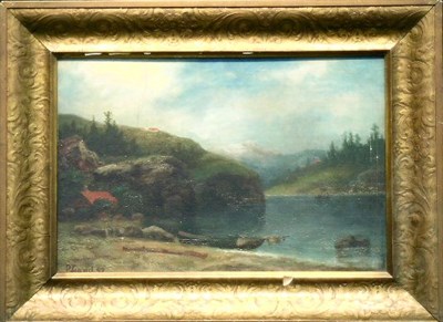 Lot 19 - Attributed to Peter Lund LANDSCAPE WITH LAKE...