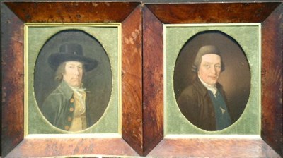 Lot 36 - Circle of John Downman PORTRAITS OF GENTLEMEN:...