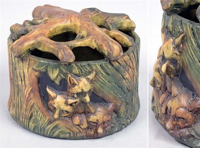 Lot 1061A - Weller Pottery Flower Bowl With pierced top.