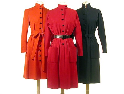 Lot 2091 - Three Norell Wool Jersey Day Dresses American,...