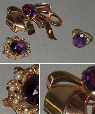 Lot 160 - Group of Amethyst Jewelry