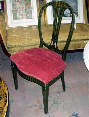 Lot 683 - Pair of Continental Neoclassical Green Painted...