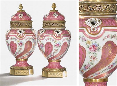 Lot 432 - Pair of Louis XVI Style Gilt-Metal Mounted...