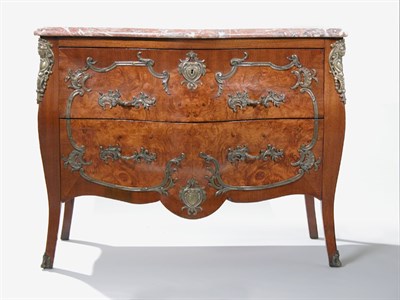 Lot 219 - Louis XV Style Gilt-Metal Mounted Mahogany and...