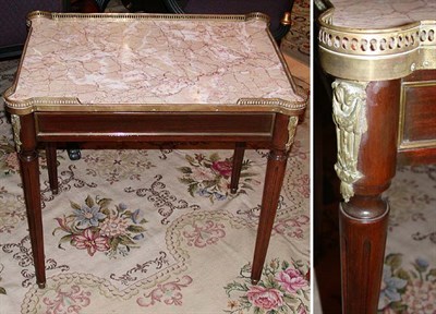 Lot 123 - Louis XVI Style Brass and Gilt-Metal Mounted...