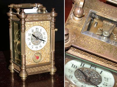 Lot 388 - French Gilt-Metal Carriage Clock