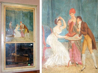 Lot 371 - Louis XVI Style Gilt and Painted Trumeau