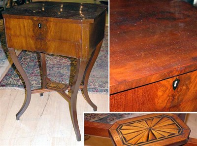 Lot 453 - Biedermeier Inlaid Mahogany Work Table