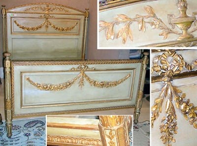 Lot 130 - Louis XVI Style Parcel Gilt and Painted...