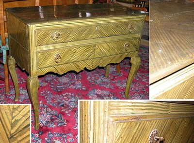 Lot 241 - French Provincial Style Faux Grain Painted Two-...