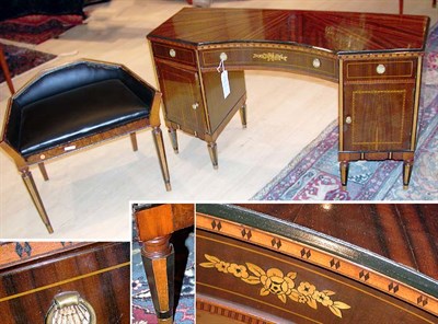 Lot 381 - Art Deco Ebonized and Inlaid Rosewood Dressing...