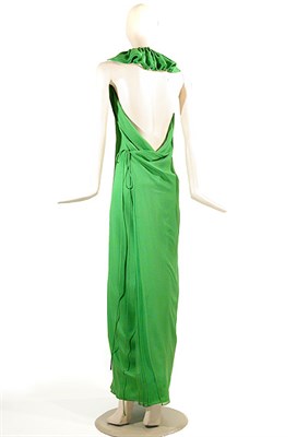 Lot 2157 - Galanos Seamless Apple Green Chiffon Gown...