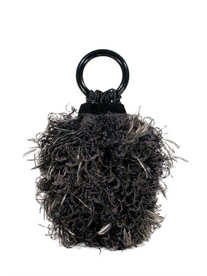 Lot 2253 - Isabel Canovas Black Ostrich Feather Bag A...