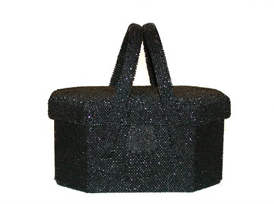 Lot 2243 - Hattie Carnegie Black Beaded Handbag An...