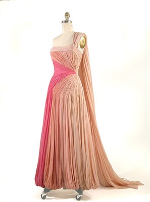 Lot 2030 - Jean Desses Lighter Shades of Pink Gown French,...