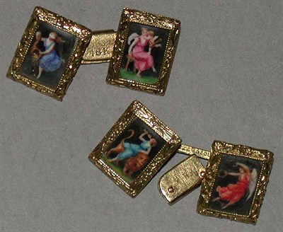 Lot 389 - Pair of Double Sided Cufflinks