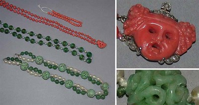 Lot 282 - Three Assorted Bead Necklaces