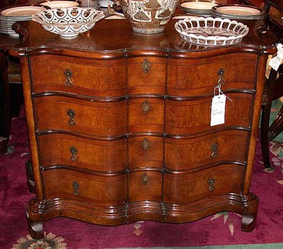 Lot 216 - Pair of Continental Style Walnut Serpentine...