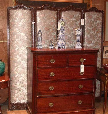 Lot 235 - Louis XV Style Upholstered Walnut Four-Panel...