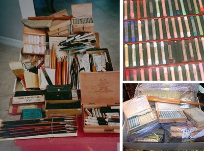 Lot 250 - Group of Art Supplies including French Pastels