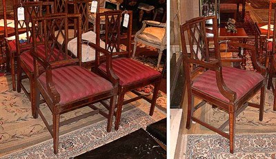Lot 268 - Set of Six Federal Style Upholstered Mahogany...