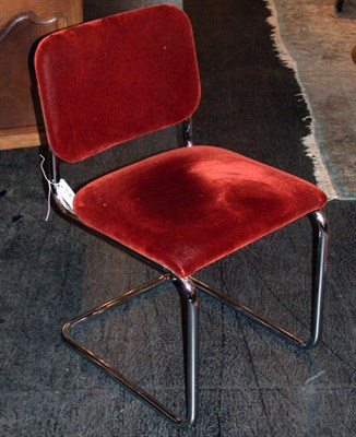 Lot 151 - Set of Eight Upholstered Chrome Dining Chairs