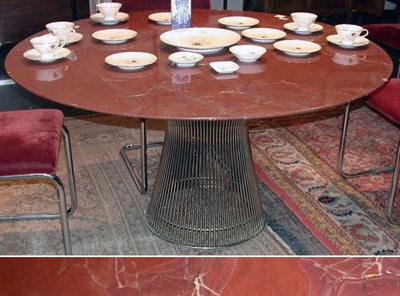Lot 158 - Marble and Chrome Dining Table Designed by...