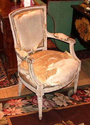 Lot 325 - Pair of Louis XVI Style Ivory Painted...