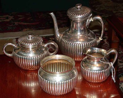 Lot 339 - Sterling Silver Four-Piece Tea and Coffee...