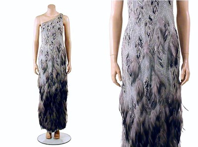 Lot 2135 - Patou Feather Embroidered and Applied Gown...