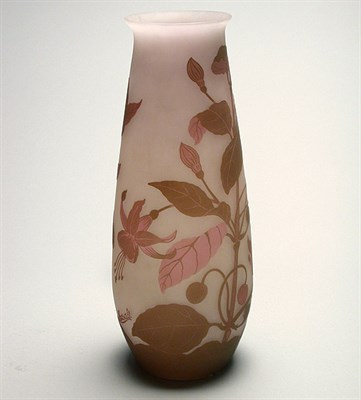 Lot 495 - Arsale Cameo Glass Vase Of ovoid form,...