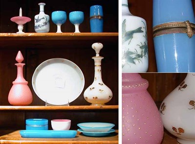 Lot 369 - Miscellaneous Group of Opaline Glass Articles...