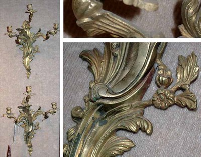 Lot 379 - Pair of Louis XV Style Patinated-Metal...