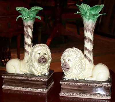 Lot 399 - Pair of Italian Ceramic Figures of Recumbent...