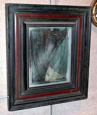 Lot 417 - Continental Part Ebonized Walnut Mirror