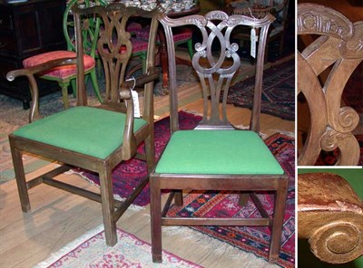 Lot 422 - Set of Four Georgian Style Mahogany Dining...