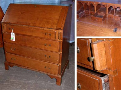 Lot 63 - Chippendale Maple Slant Front Desk Circa 1800...