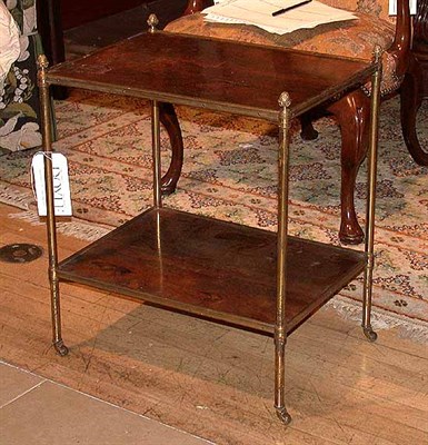 Lot 515 - Regency Style Brass and Rosewood Two-Tier Side...