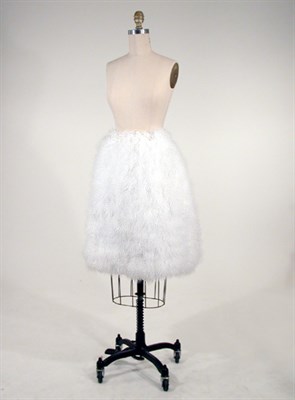 Lot 2187 - Chanel White Maribou Feather Skirt French,...