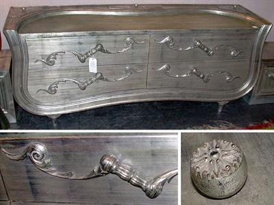 Lot 173 - Silvered Wood Chest of Drawers Designed by...