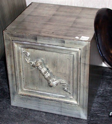 Lot 174 - Pair of Silvered Wood Bedside Cabinets...