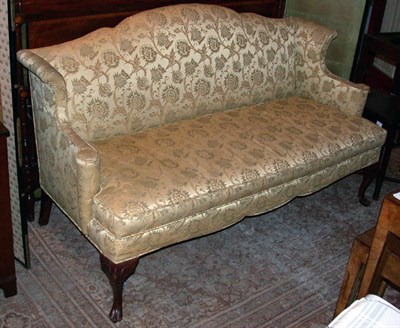 Lot 587 - Georgian Style Upholstered Mahogany Settee