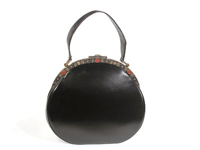 Lot 3684 - Schiaparelli Jeweled Clasp Handbag French,...