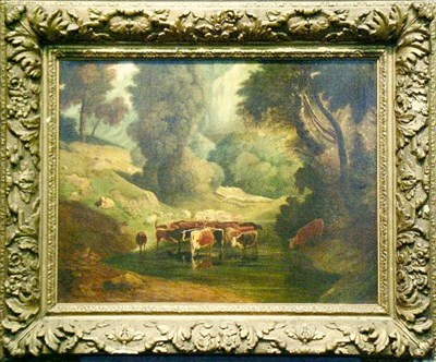 Lot 29 - English School 19th Century COWS WATERING 20...