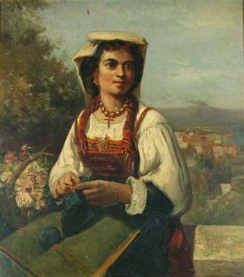 Lot 51 - William Keith 1888-1911 ITALIAN PEASANT WOMAN...